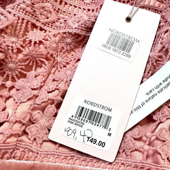 Rachel Parcell Pink Bride Lace Crochet Dress Womens M Coquette Legally Blonde‎ - Picture 14 of 15